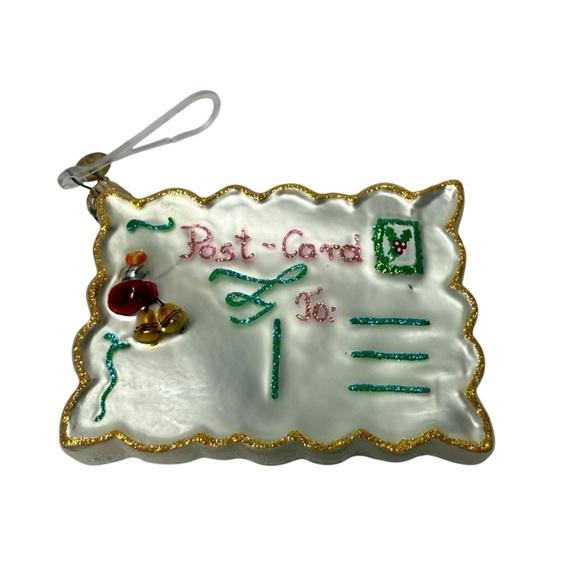 Christopher Radko Y2K Christmas 2000 Hanging Glass Ornament 3.5”X2.5” FLAW~AS IS - Picture 5 of 8